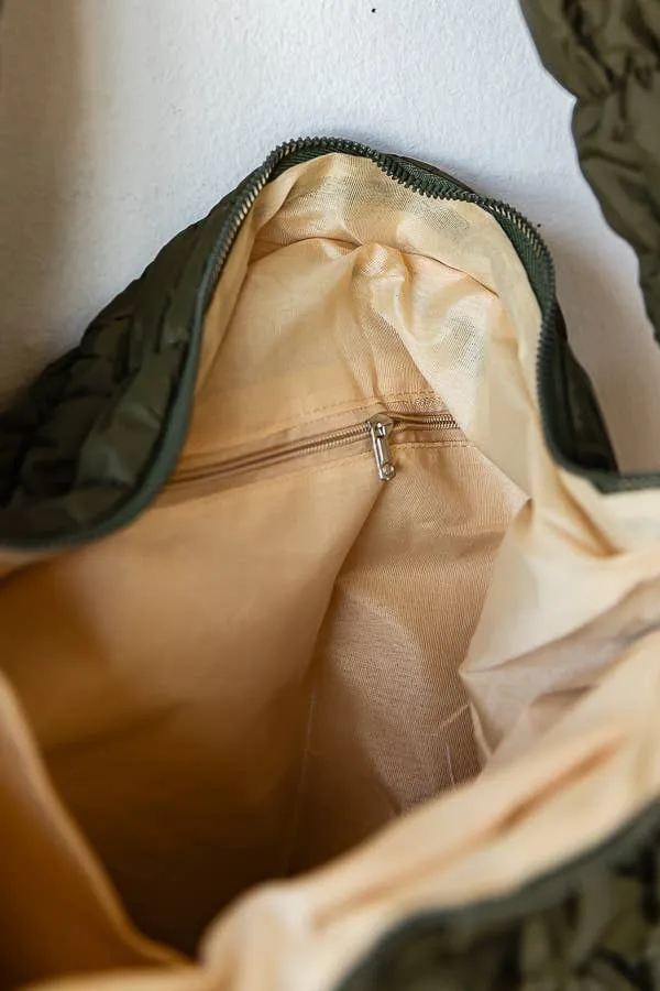 Big Puffer Tote Nylon Bag Blush Pink