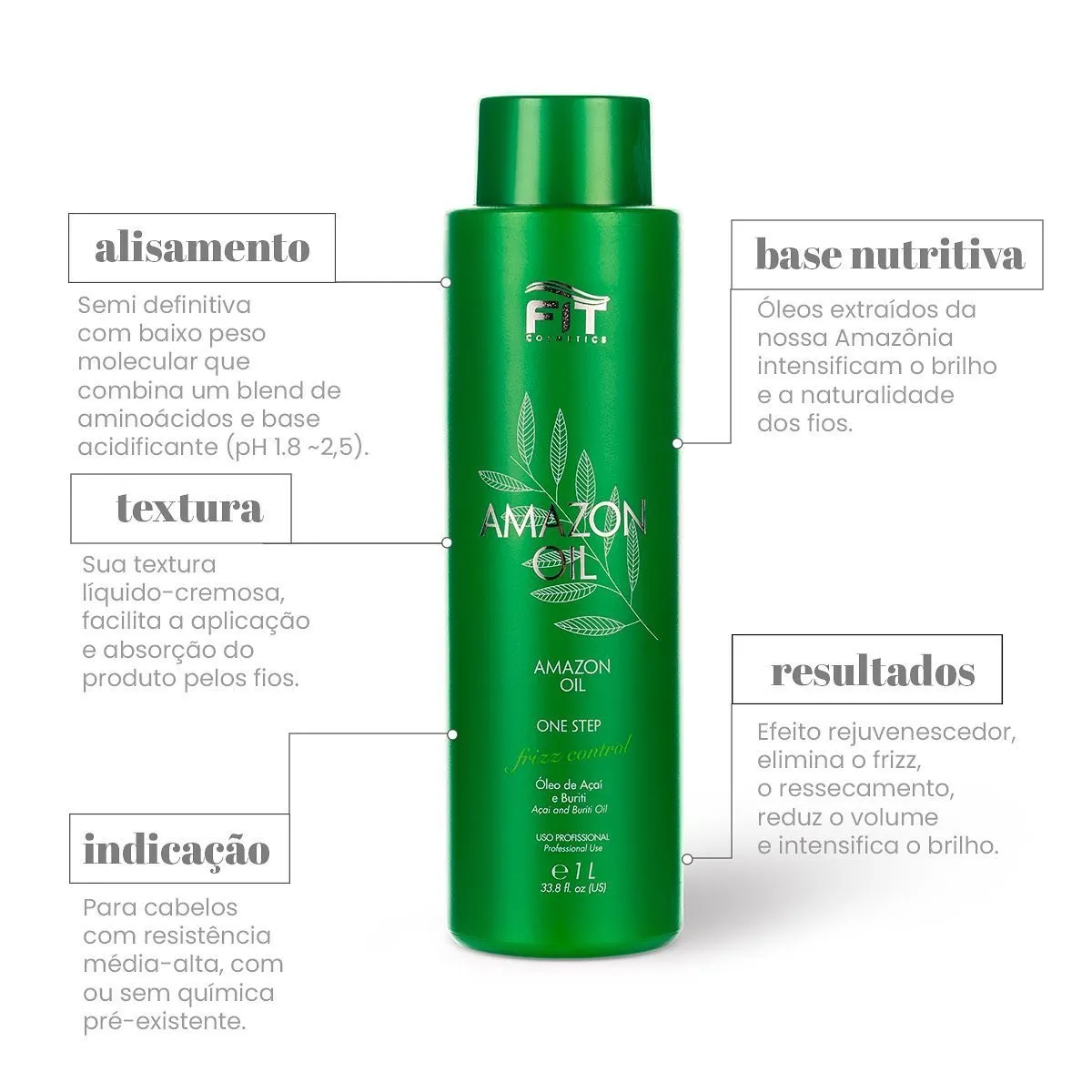 Fit Cosmetics Amazon Oil Brazilian Keratin Progressive Brush 500ml/16.9 fl.oz.