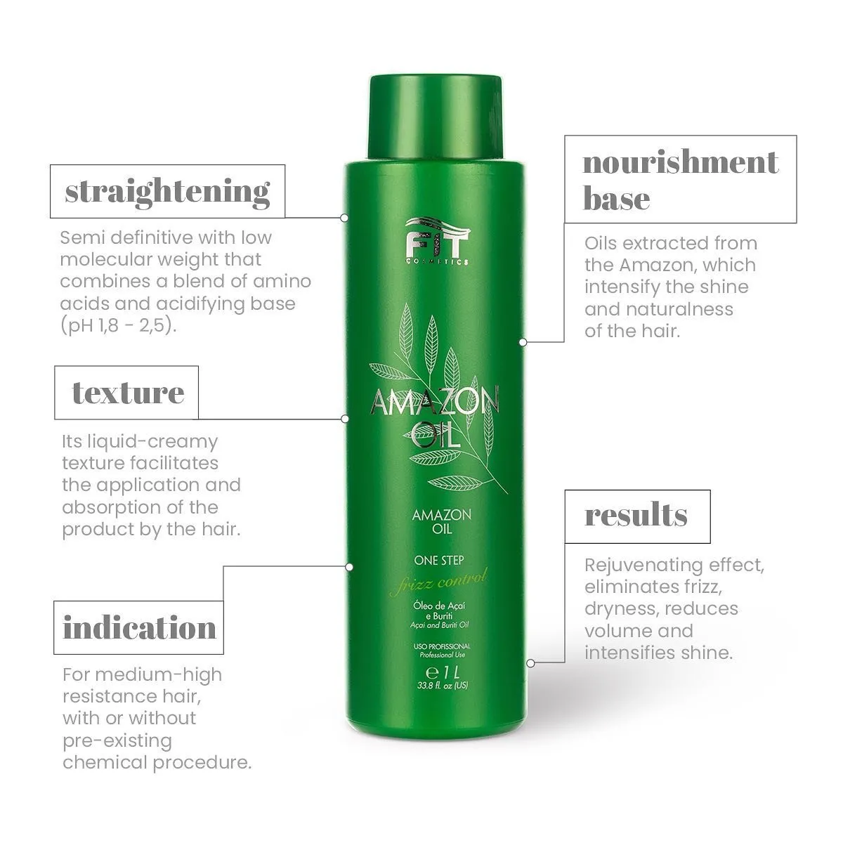 Fit Cosmetics Amazon Oil Brazilian Keratin Progressive Brush 500ml/16.9 fl.oz.