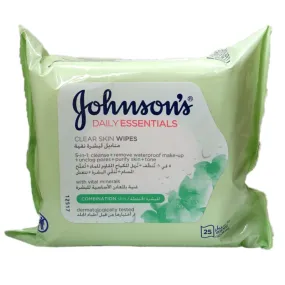 Johnson And Johnson Normal To Combination Skin Wipes 25 PC