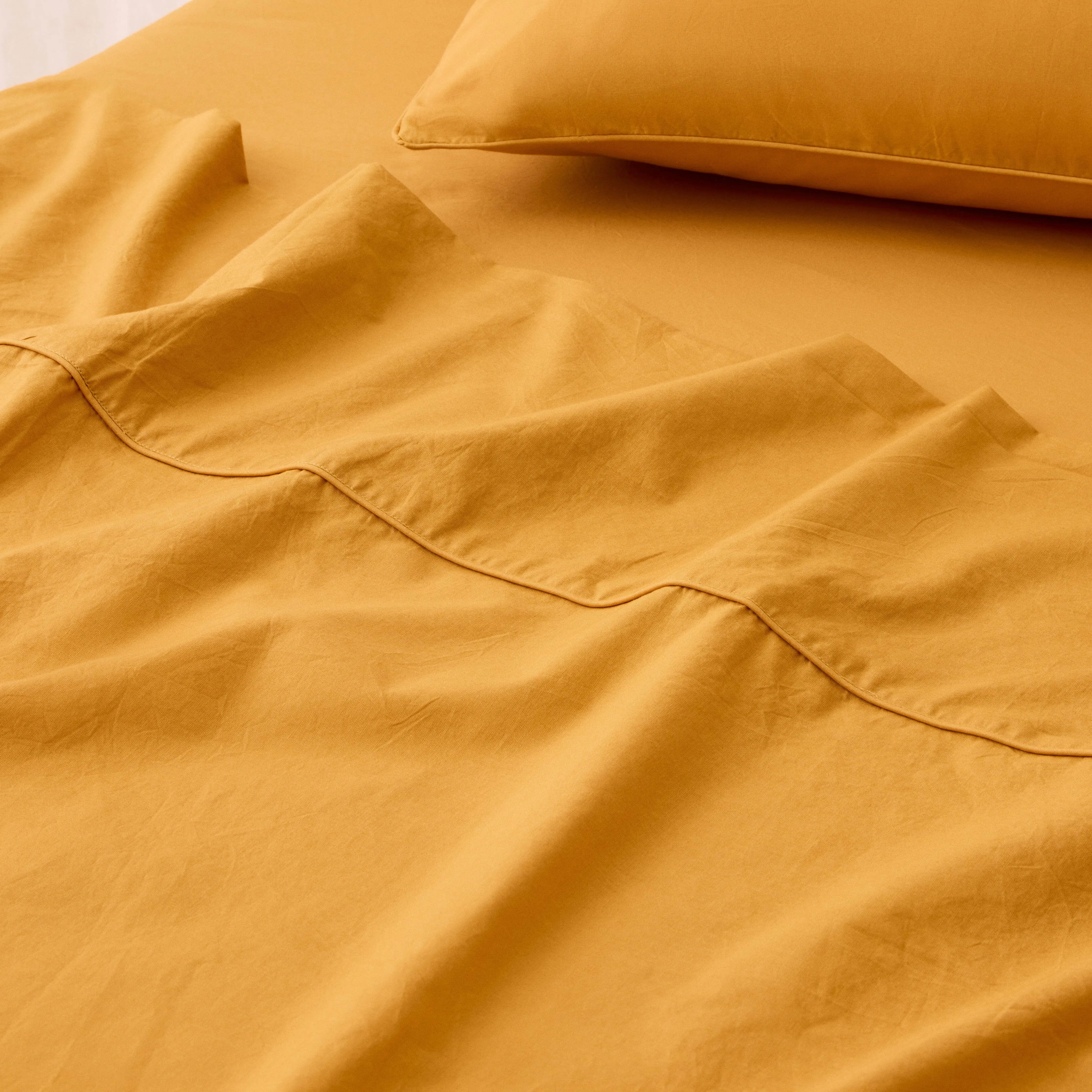 Leo Washed Cotton - Mustard Kids Bedding