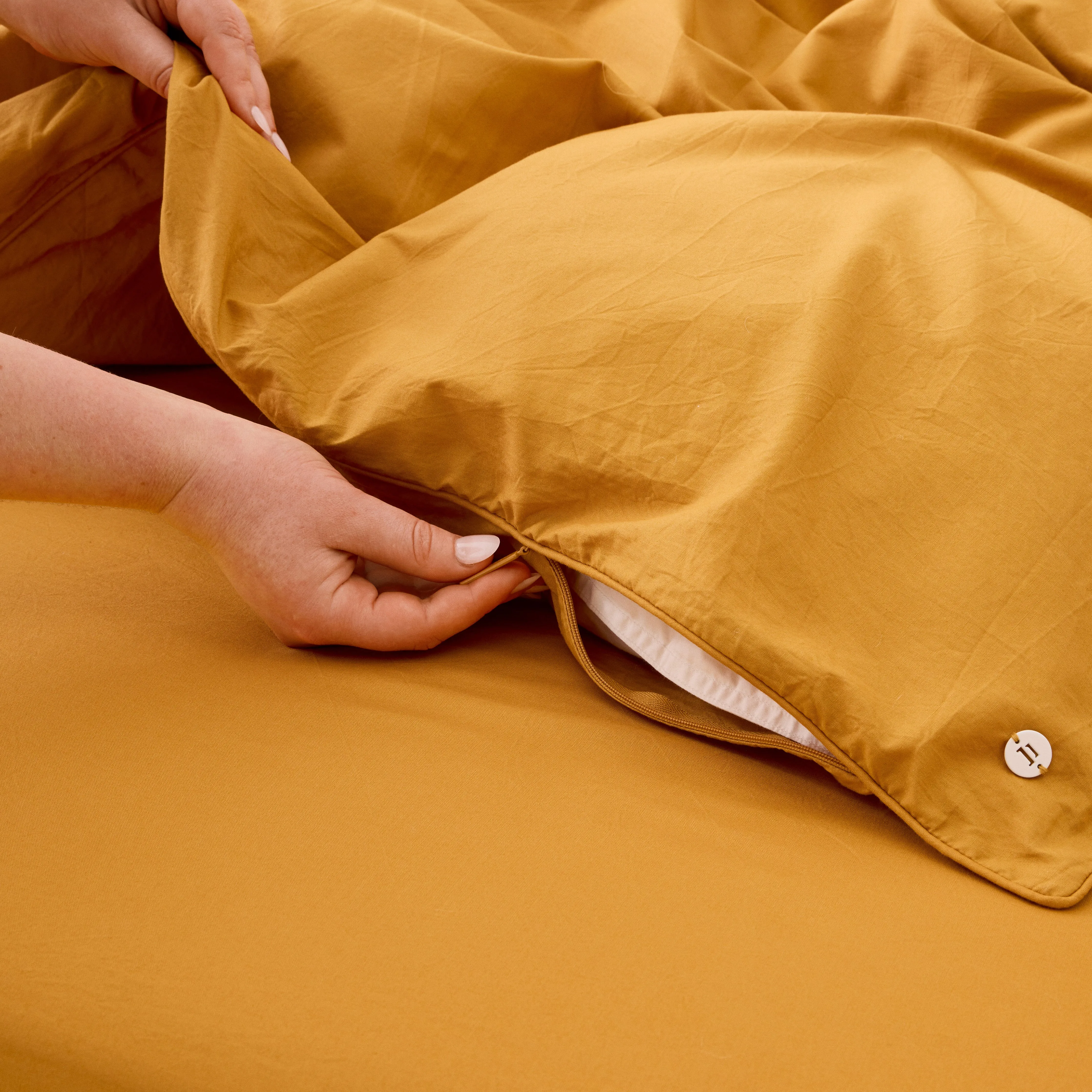 Leo Washed Cotton - Mustard Kids Bedding