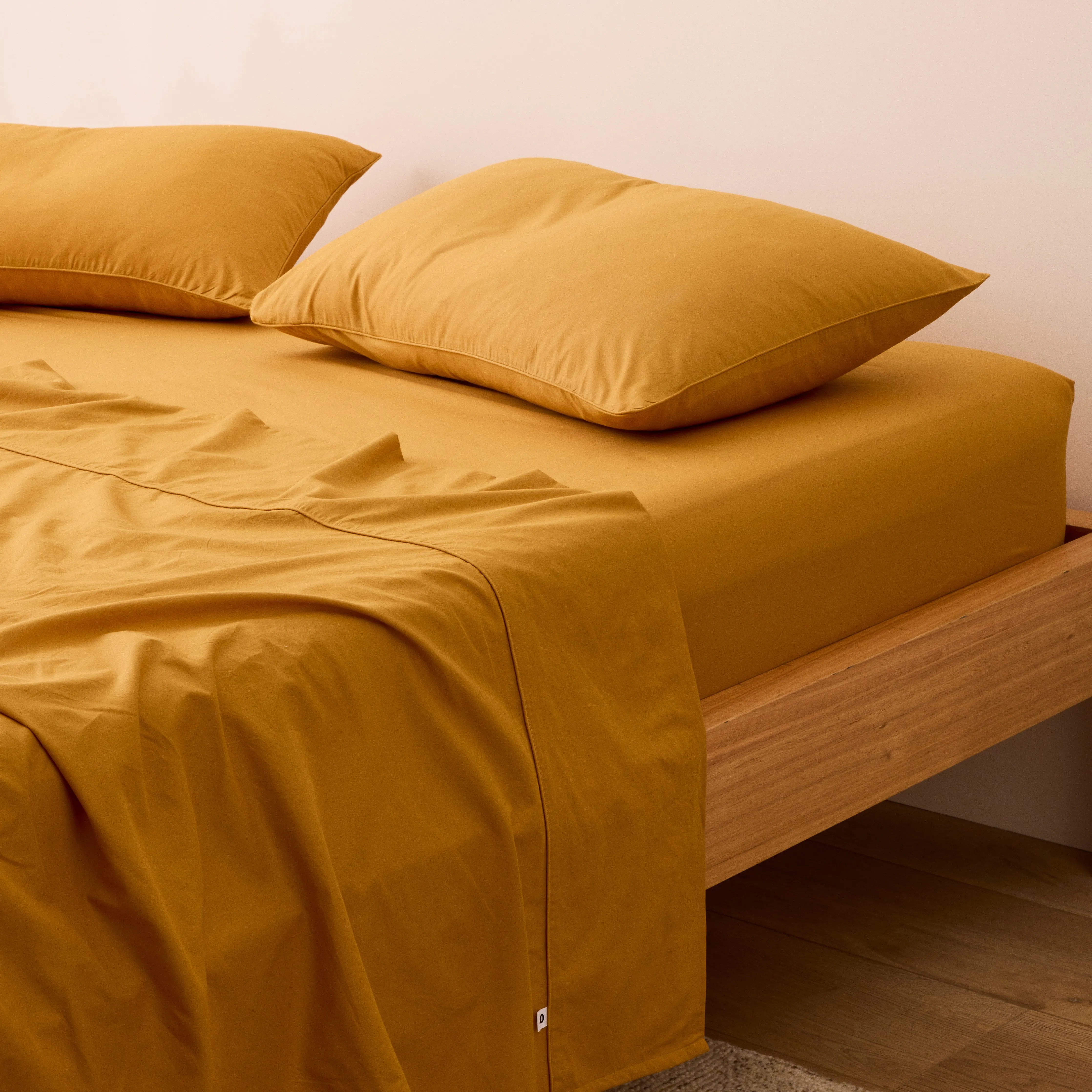 Leo Washed Cotton - Mustard Kids Bedding