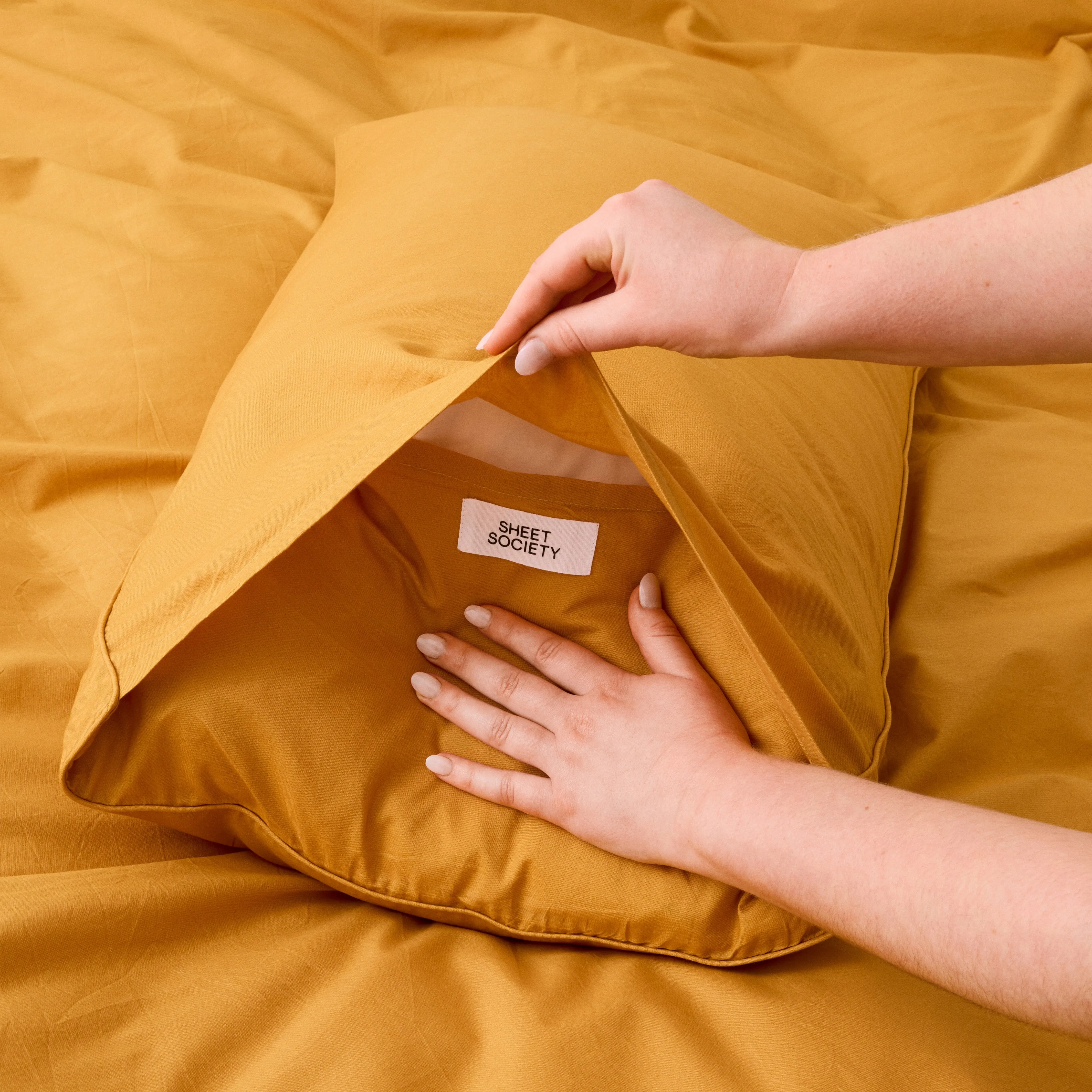 Leo Washed Cotton - Mustard Kids Bedding