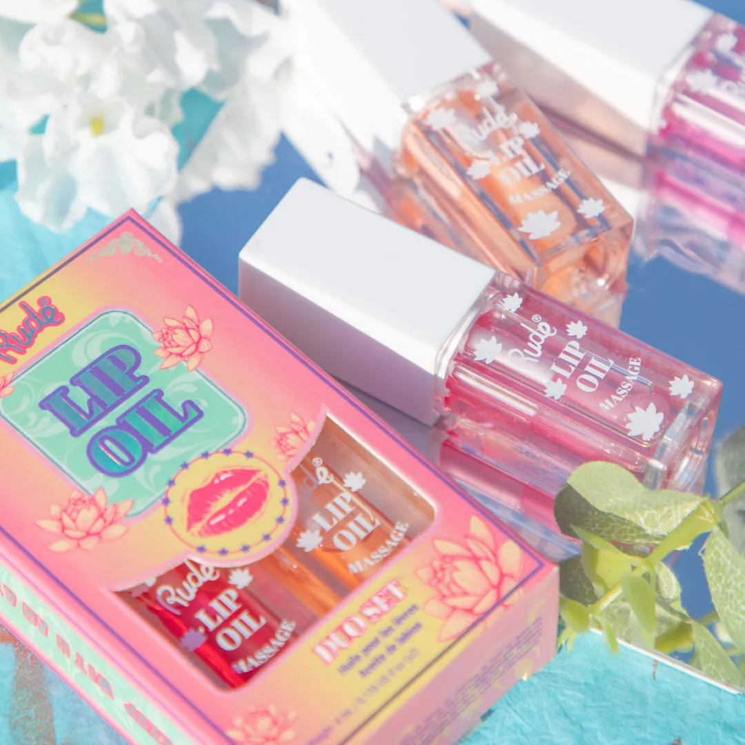 Lip Oil Massage Duo: Strawberry Sauna / Peach Refresh