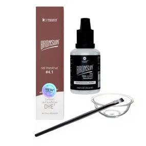 NEW Bronsun Lash & Brow Gel Dye Kit - #4.1 Red Chestnut