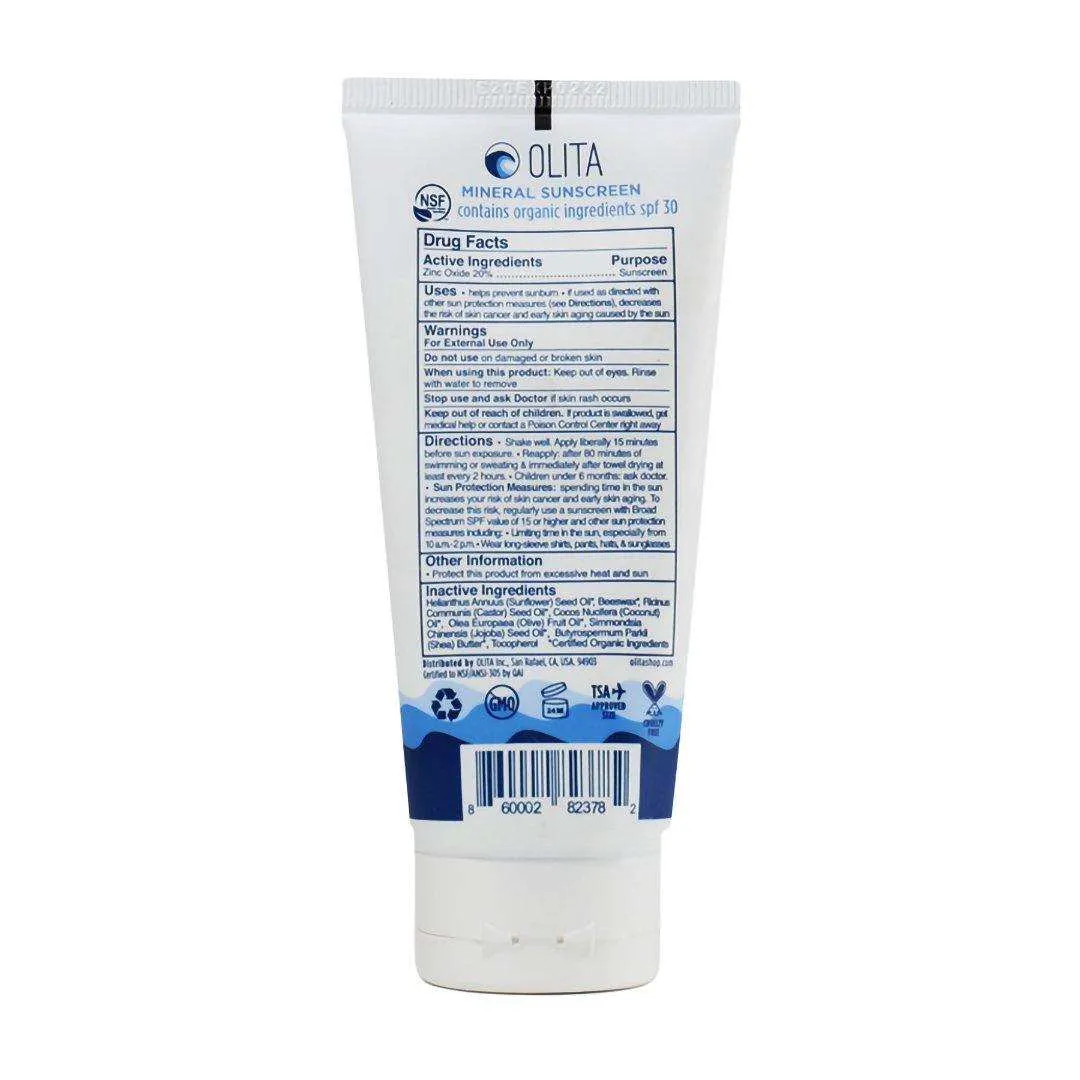 OLITA | Mineral Organic Sunscreen Tube SPF 30 exp 7/23