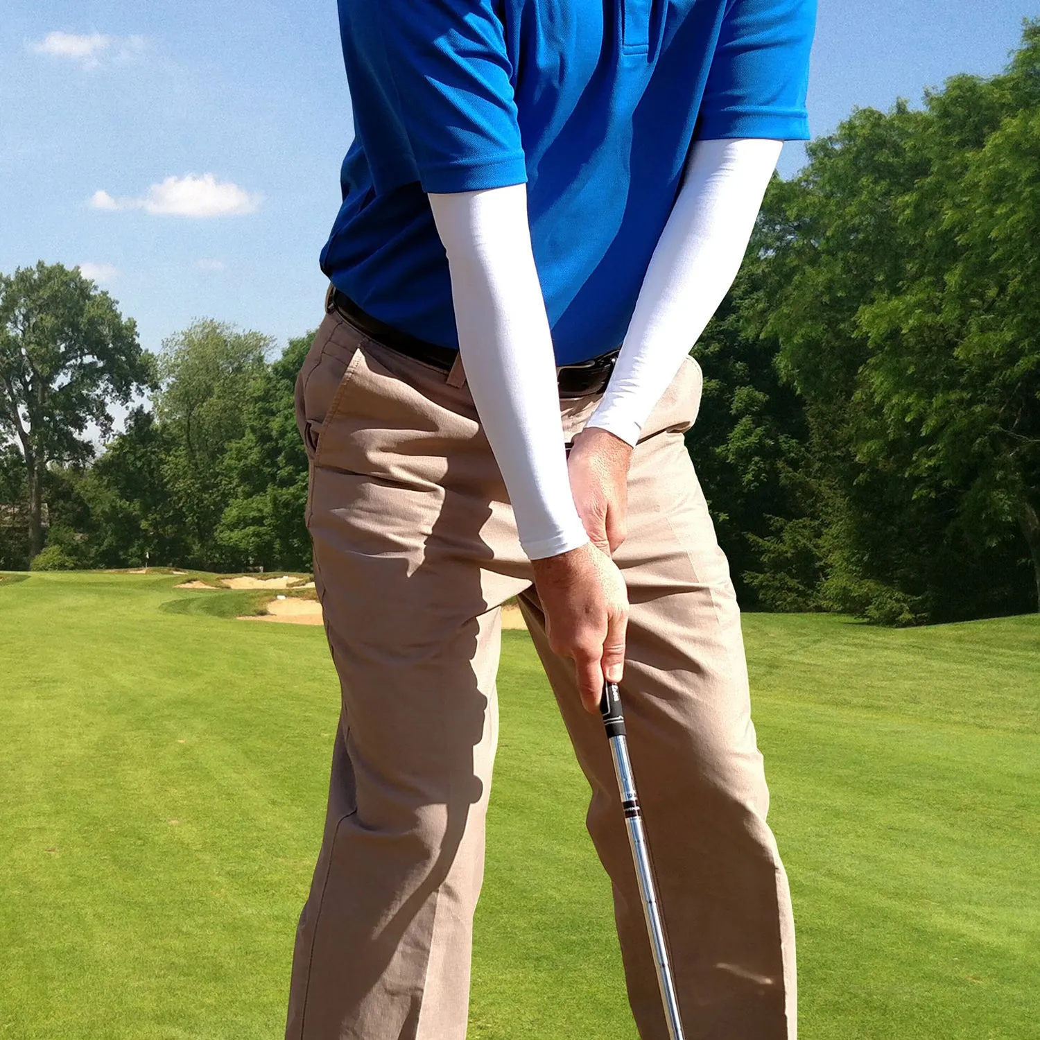 Royal Blue Full Arm Golf Sleeves