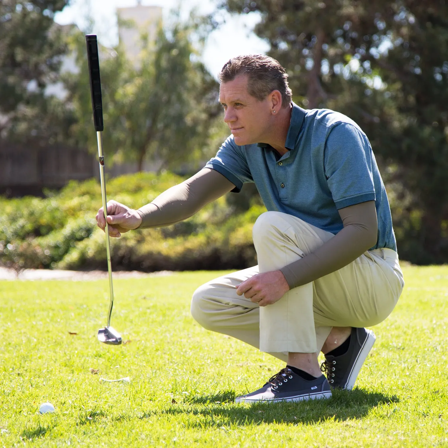 Royal Blue Full Arm Golf Sleeves