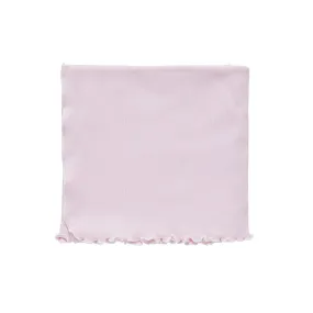 Ruffled Newborn Swaddle in Soft Blush